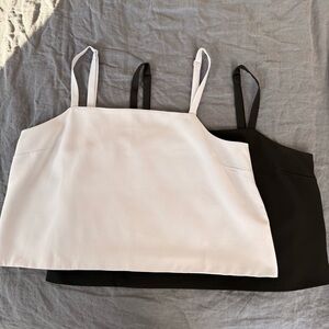 Babaton Black and Blue Strappy Crop Tops